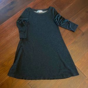 Loft dark grey swing dress